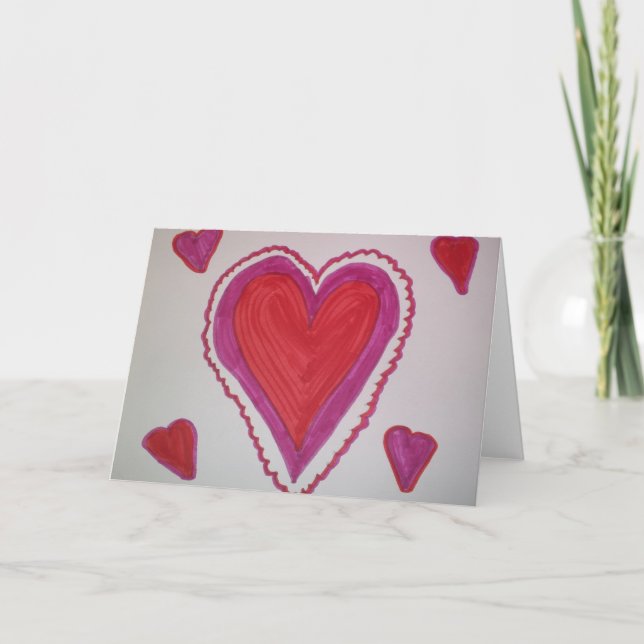 Cartão De Festividades Valentine's Heart (Frente)