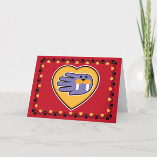 Cartão De Festividades Valentine's Walrus card