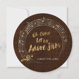 Cartão De Festividades VAMOS ADICIONÁ-LO, Hino de Natal Personalizado