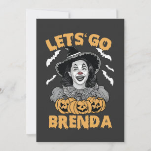 Cartão De Festividades Vamos Brenda Halloween Assustador Kamala Harris