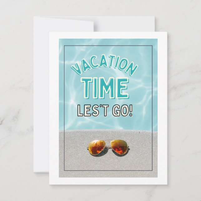 Cartão De Festividades Vamos de férias (Frente)