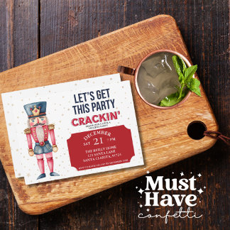 Cartão De Festividades Vamos de Noz-de-Natal Traga esta festa