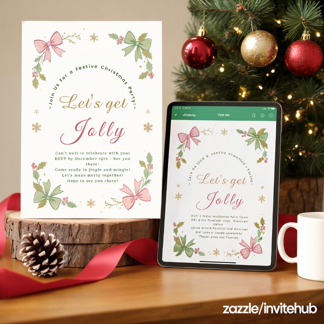 Cartão De Festividades Vamos Festa de Natal Whimsso Jolly (Criador carregado)