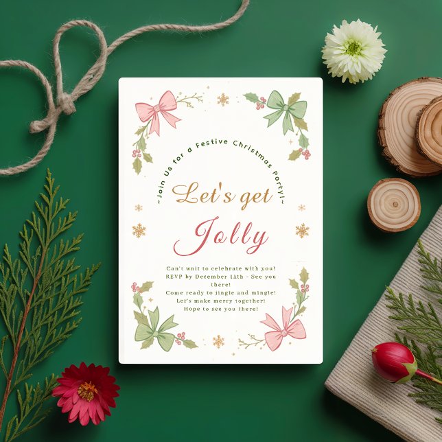 Cartão De Festividades Vamos Festa de Natal Whimsso Jolly (Criador carregado)