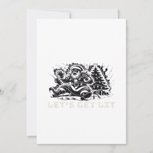 Cartão De Festividades Vamos Fica Engraçado Visibilidade de Natal Clássic (Frente)