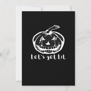 Cartão De Festividades Vamos Ficar Bêbados Abóbora Engraçada de Halloween