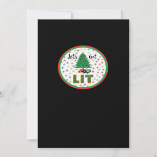 Cartão De Festividades Vamos Ficar Bêbados No Natal Camiseta De Natal Eng