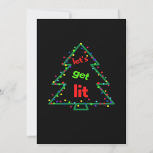 Cartão De Festividades Vamos Ficar Lit Essencial Estilo Retro