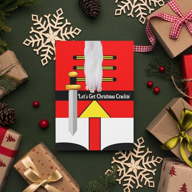 Cartão De Festividades Vamos Pega Nutcracker De Natal (Criador carregado)