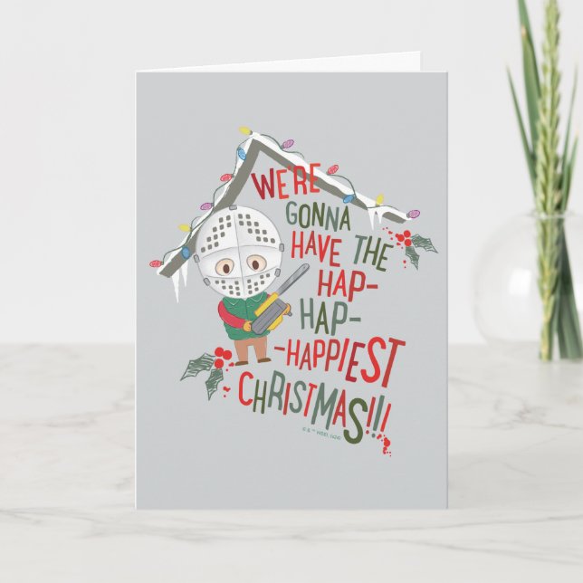 Cartão De Festividades Vamos ter o Natal mais feliz do Hap-Hap (Frente)