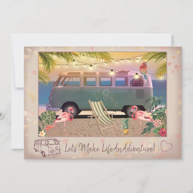 Cartão De Festividades Vamos Torna A Vida Uma Aventura (Frente)