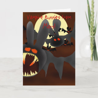 Cartão De Festividades Vampire Bunnies from Mars