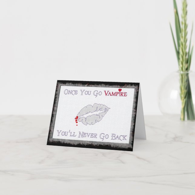 Cartão De Festividades Vampire Love (Frente)