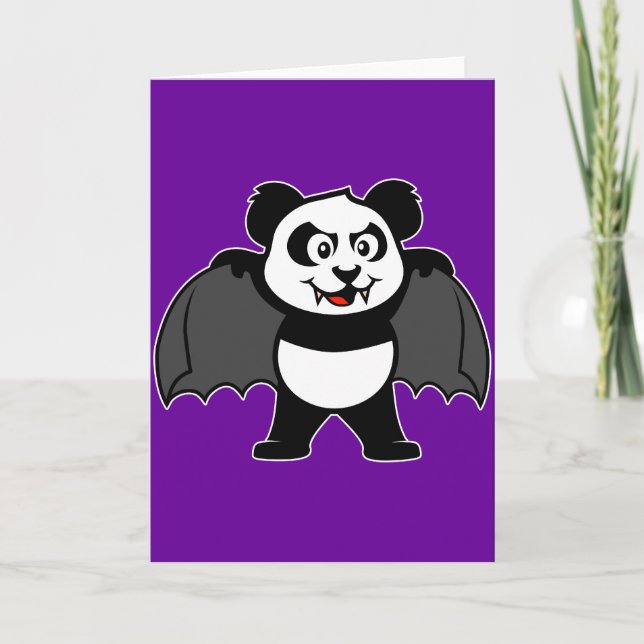 Cartão De Festividades Vampire Panda (Frente)