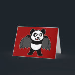 Cartão De Festividades Vampire Panda<br><div class="desc">This vampire panda is too cute! With his fangs and cape this design makes an excellent Halloween present or anyone who likes vampires. Great gift ideas here for your friends and family.</div>