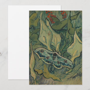 Cartão De Festividades Van Gogh Mariposa Gigante de Pavão Arte Vintage da