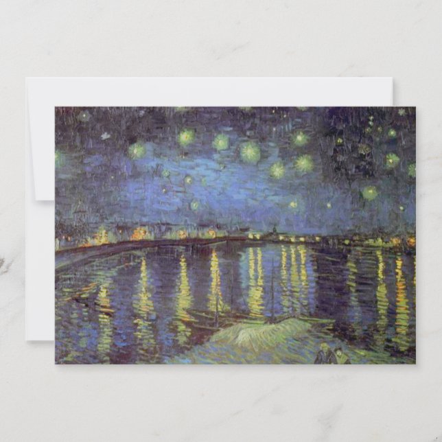 Cartão De Festividades Van Gogh Starry Night Over Rhone (Frente)