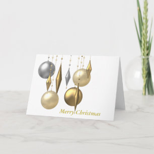 Cartão De Festividades várias bolas de Natal penduradas