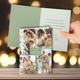 Cartão De Festividades Várias Fotos Feliz Natal Dobrado