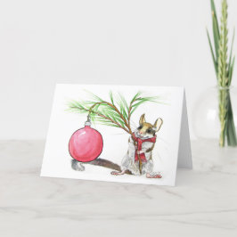 Cartão De Festividades Vazio do rato do Natal