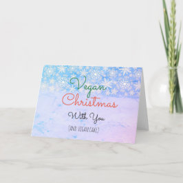 Cartão De Festividades Vegan Christmas Greeting card for vegan