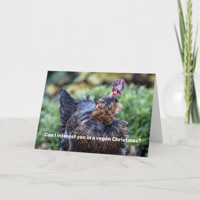 Cartão De Festividades Vegan Natal (Frente)