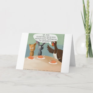 Cartão De Festividades Vegan Thanksgiving Funny