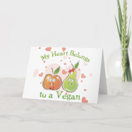 Cartão De Festividades Vegan Valentines Day