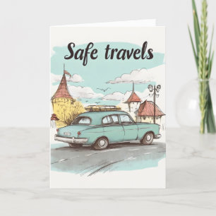 Cartão De Festividades Veículo retrorreflector de Viagens seguros