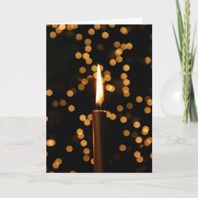 Cartão De Festividades Vela de Natal (Frente)