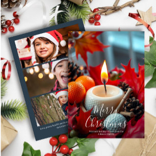 Cartão De Festividades Vela de Natal de Golf ・ Três Marinhos Fotográficos