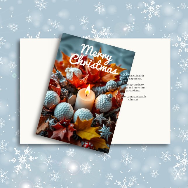 Cartão De Festividades Vela de Natal de Golfe (Criador carregado)