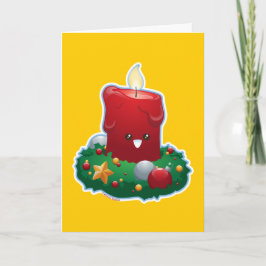 Cartão De Festividades Vela do Natal