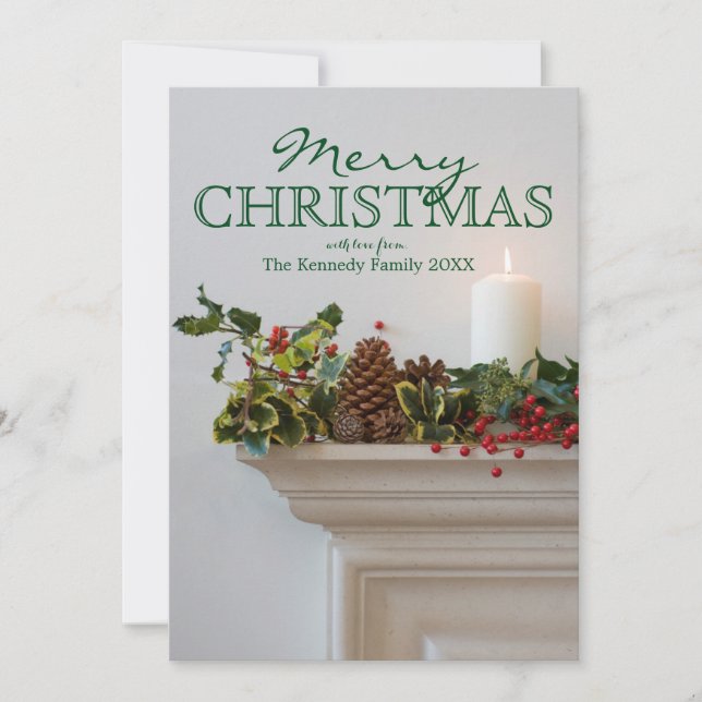 Cartão De Festividades Vela em uma manta (Frente)