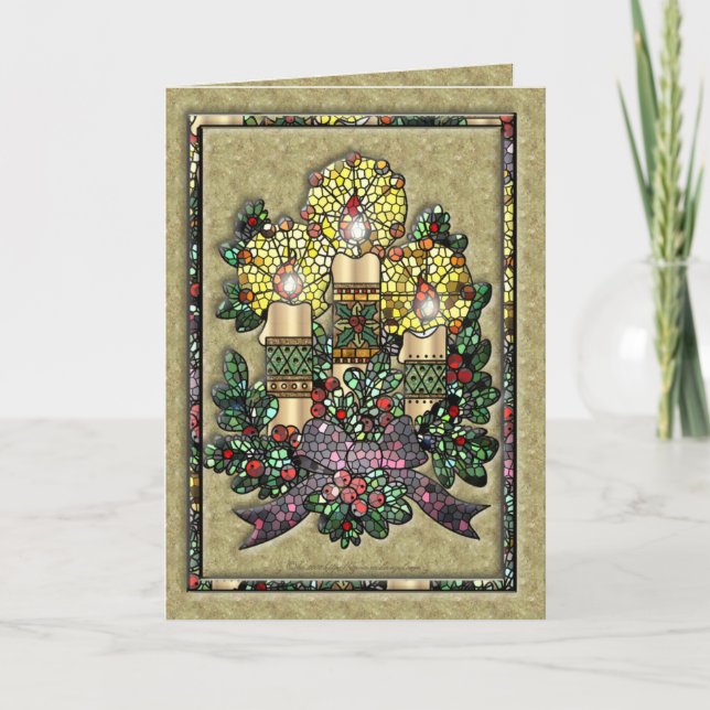 Cartão De Festividades Velas (Frente)