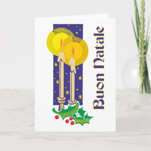 Cartão De Festividades Velas Kerzen Buon Natale