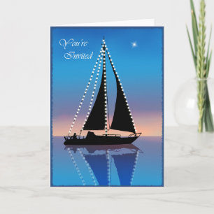 Cartão De Festividades Velas Sunset com Luzes de Férias