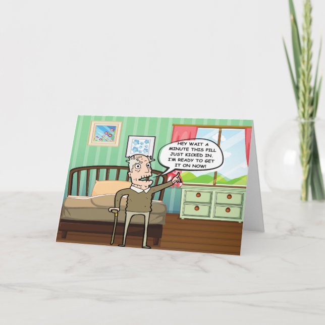 Cartão De Festividades Velho Engraçado Pronto Para se Divertir no Dia dos (Frente)