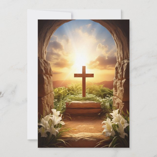 Cartão De Festividades Velikonočne voščilnice z verskim sporočilom (Frente)