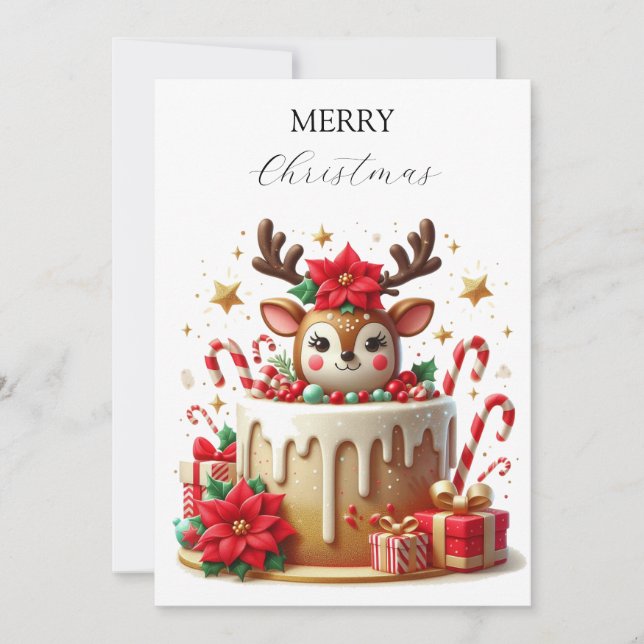 Cartão De Festividades Vendedor de Natal (Frente)