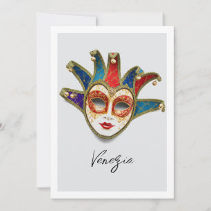 Cartão De Festividades Venezia Venezia Venezia Itália Carnaval Máscara