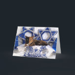 Cartão De Festividades Venus Two Face Cat Happy Chanukah card<br><div class="desc">Wish your friends/family a Happy Hanukah with this one of a kind card featuring a one of a kind cat. They'll be sure to love it!</div>