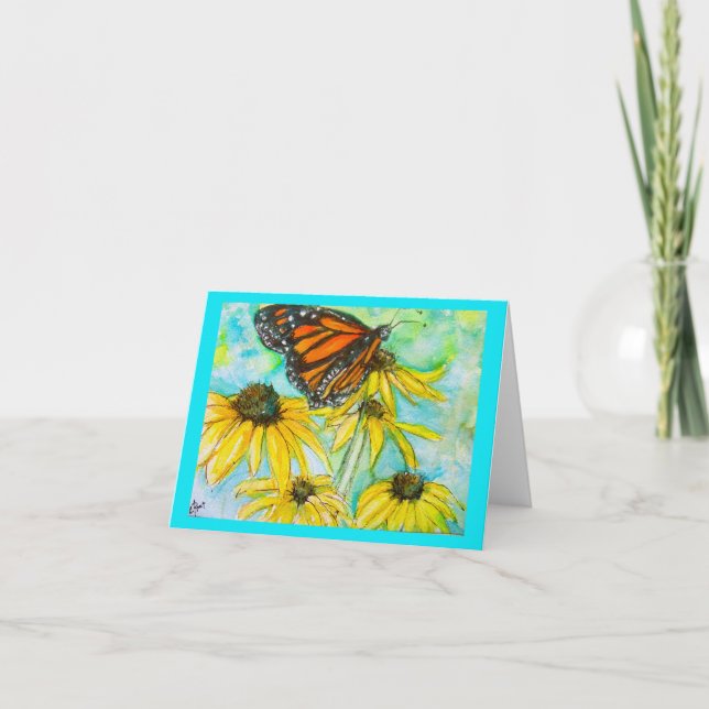 Cartão De Festividades Verão no Jardim (Frente)