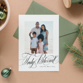 Cartão De Festividades Verdadeiramente abençoada foto de Natal religiosa 
