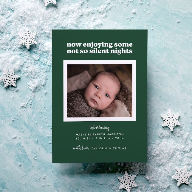 Cartão De Festividades Verde Agora Aproveitando Algumas Noites Não Tão Si (Criador carregado)