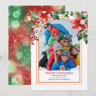 Cartão De Festividades Verdura Floral Crie sua própria foto personalizada