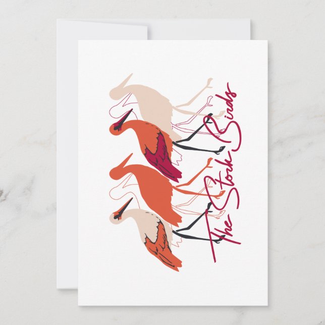 Cartão De Festividades Vermelho e Branco As Aves Históricas II (Frente)