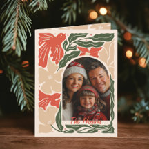 Vermelho e verde Arte Popular 2 Dobrável para Foto