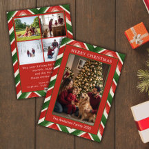 Vermelho Verde Chevron 5 Foto Personalizada Natalí