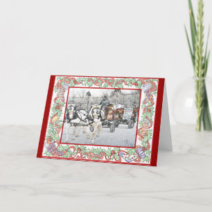 Cartão De Festividades Vermont Christmas Rides Card